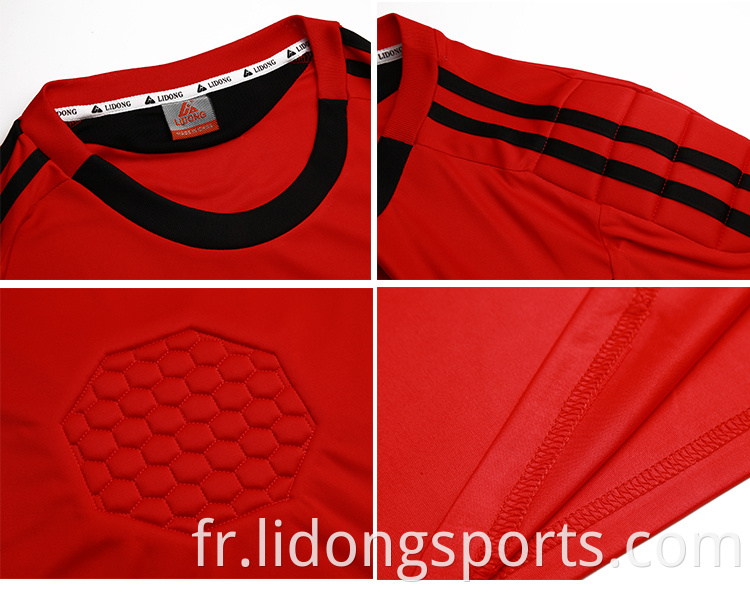 Wholesale maillot de gardien de gardien de football à manches longues personnalisées